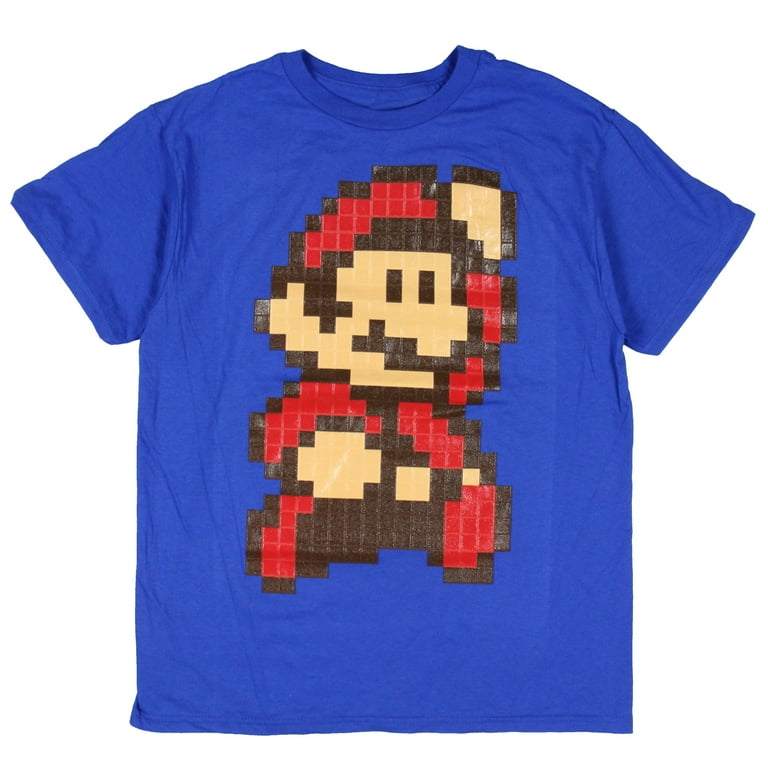 Super Mario Bros. 3 Boy's Mario Character Pixel Grid Graphic T