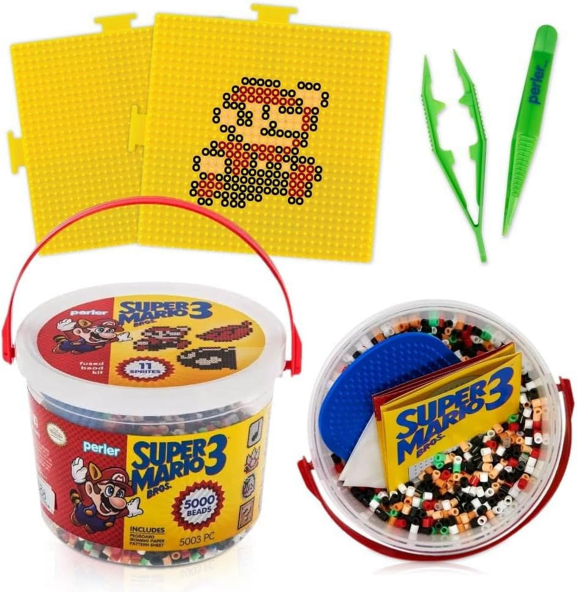 Super Mario Bros 3 Perler Beads Set with Perler Bead Pegboard x3