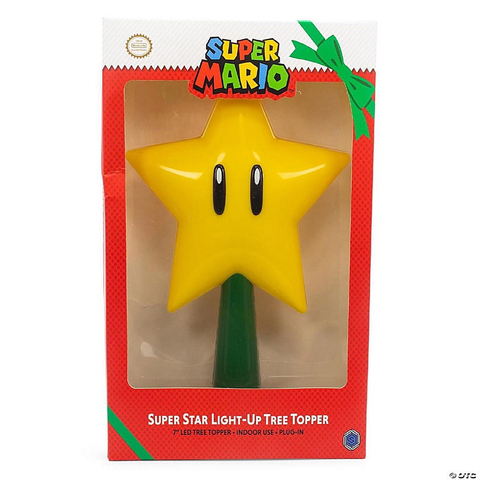Super Mario Bros. 7Inch Super Star LightUp Holiday Tree Topper