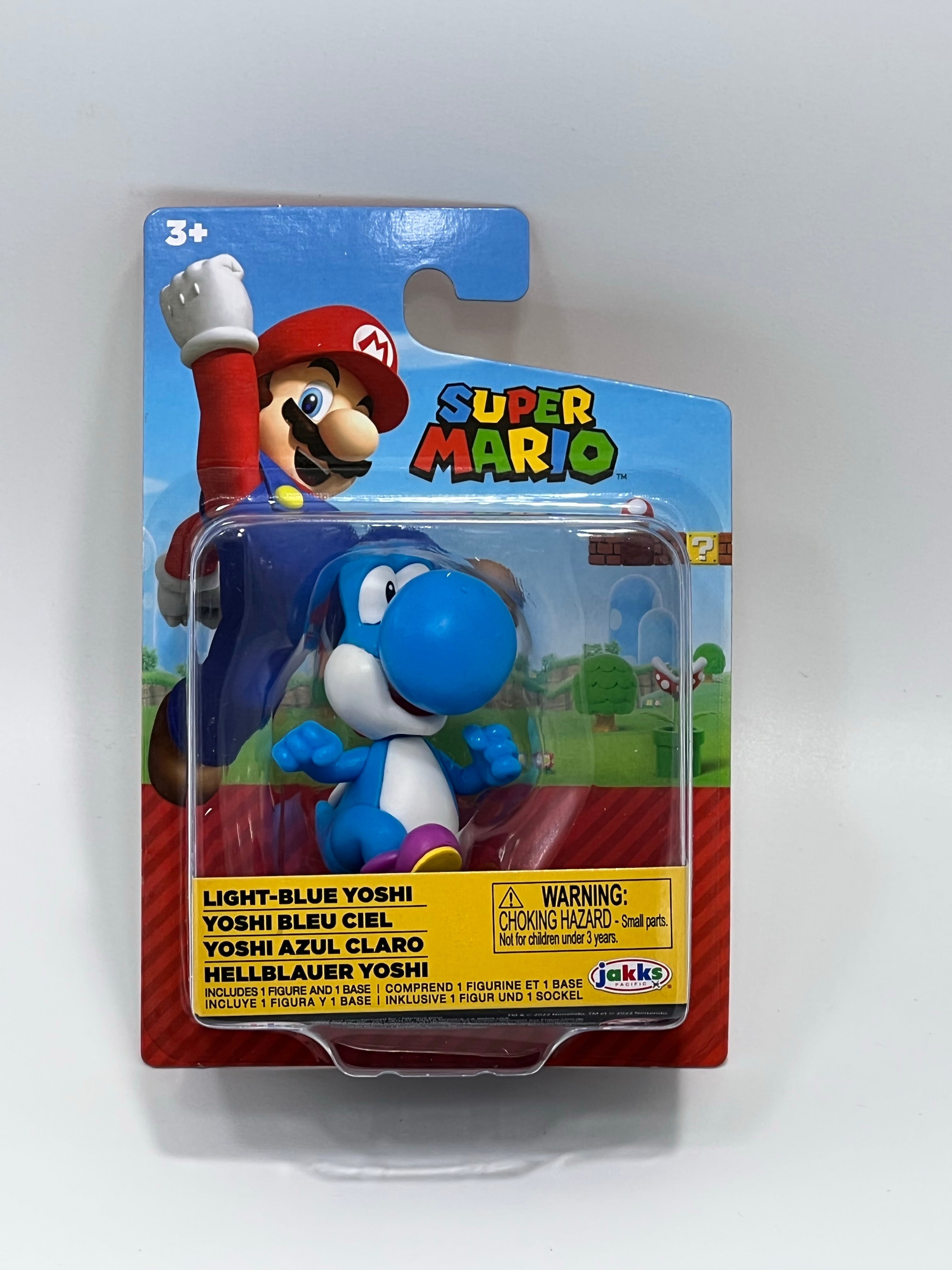 Super Mario Bros Action Figures, Blue Yoshi PVC Multicolor, 2.5