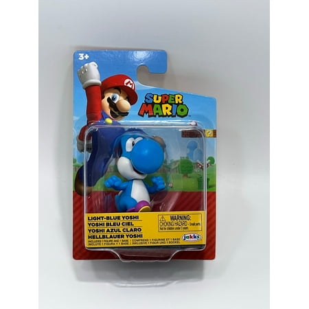 Super Mario Bros Action Figures, Blue Yoshi PVC Multicolor, 2.5 inch