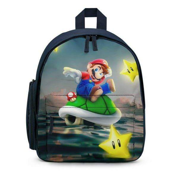Super Mario Bros Adjustable Daypack Backpack Lightweight Satchel Travel Shoulders Bag Gift