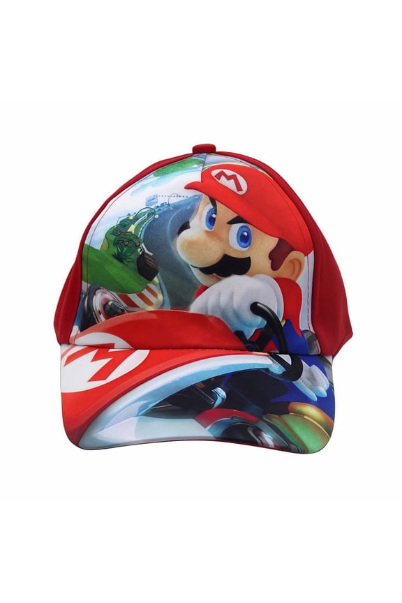 Mario Bros Anime Themed Baseball Cap - Adorable Fun Cartoon Graphics, Comfortable Fit for Anime Fans