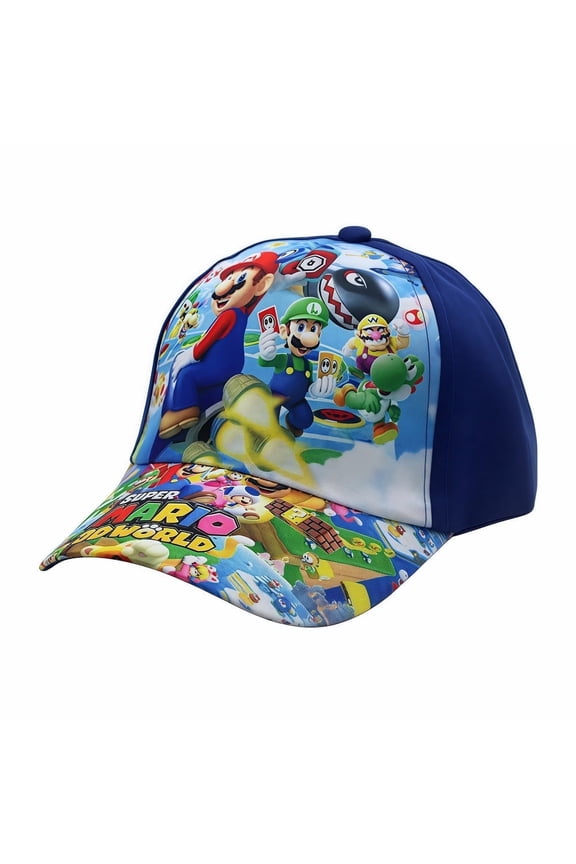 Mario Bros Anime Themed Baseball Cap - Adorable Fun Cartoon Graphics, Comfortable Fit for Anime Fans