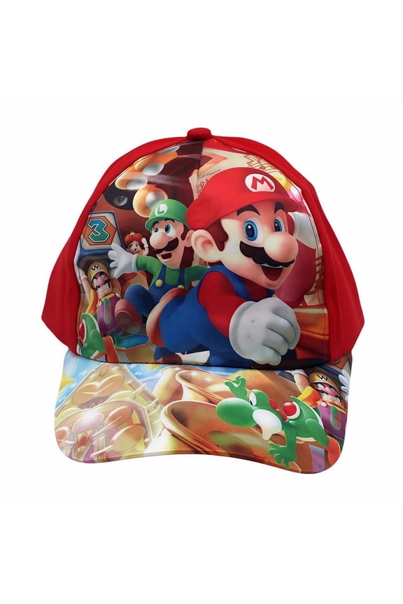 Mario Bros Anime Themed Baseball Cap - Adorable Fun Cartoon Graphics, Comfortable Fit for Anime Fans