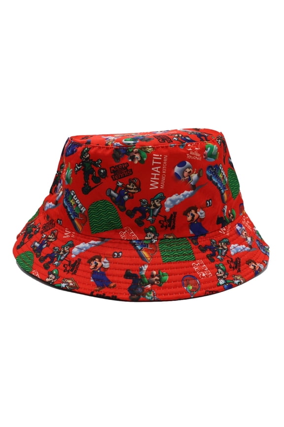 Mario Bros Anime Cartoon Bucket Hat - UV Protection Unisex Summer Hat, Outdoor Festival Must