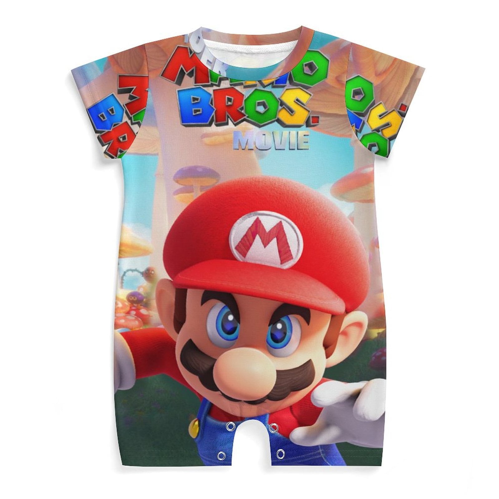 Super Mario Baby One-Piece Rompers Short Sleeve Bodysuits