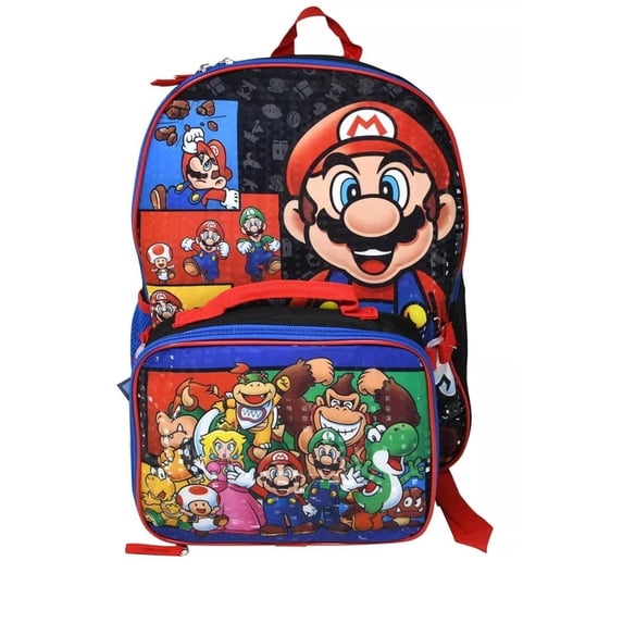 Nintendo Super Mario Bros. Boys' 2-Piece Backpack & Lunchbox Set ...