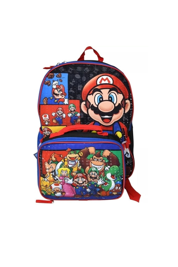 Nintendo Super Mario Bros. Boys' 2-Piece Backpack & Lunchbox Set