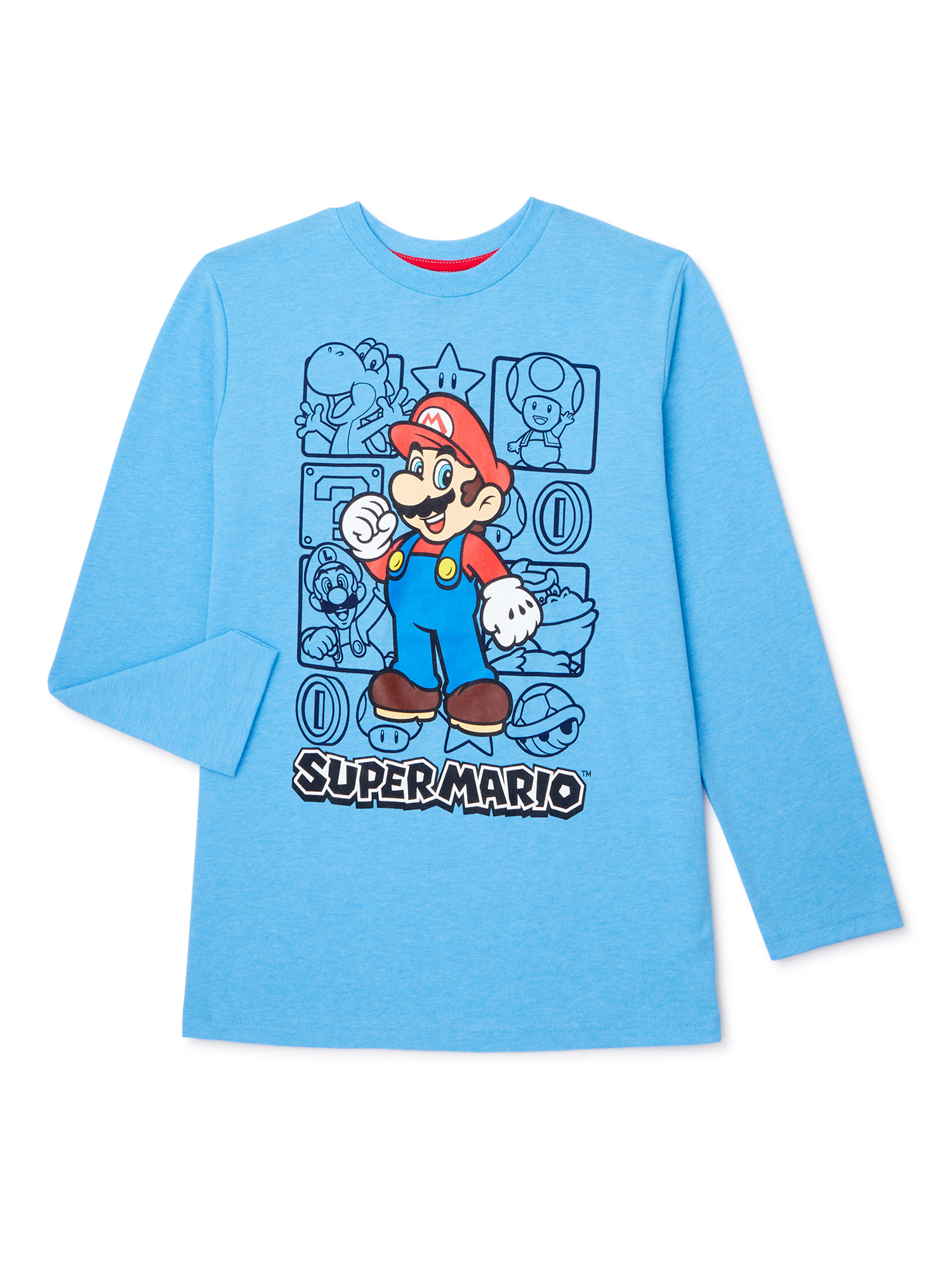 Super Mario Bros. Boys Classic!! Graphic Long Sleeve T-Shirt, Sizes 4-18 - image 1 of 3
