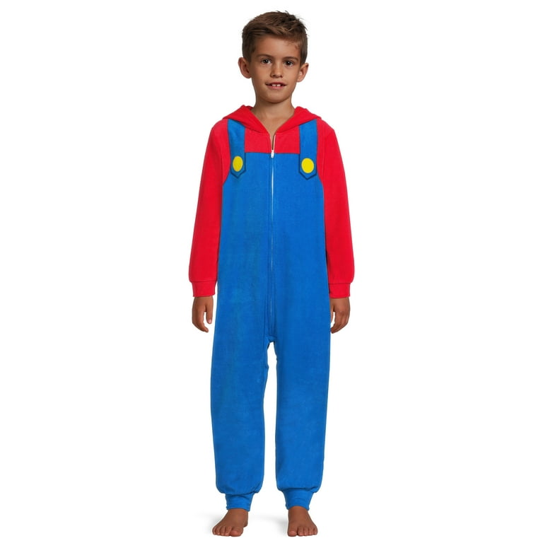 Super Mario Bros Boys Mario Union Suit Sizes 4 12