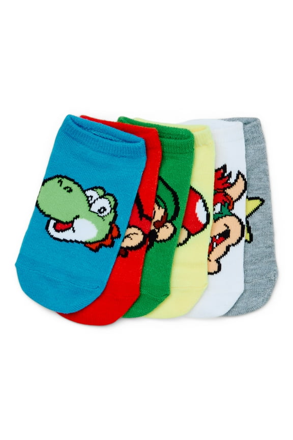 Bros Boys No-Show Socks, 6-Pack, Sizes S-L