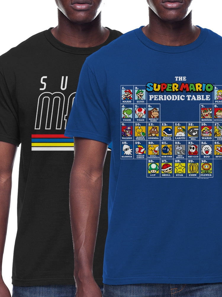 Super Mario Bros Bundle Pack Short Sleeve Graphic Tee, 2-Pack