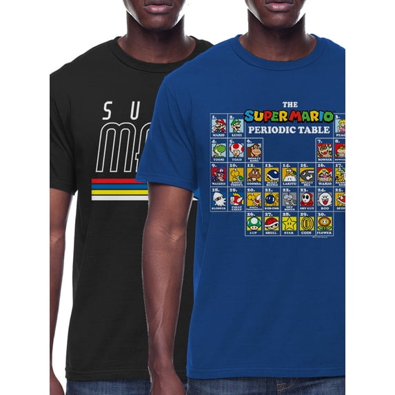 Super Mario Bros Bundle Pack Short Sleeve Graphic Tee, 2-Pack