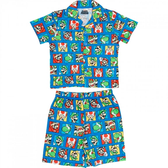 Super Mario Bros. Character Select Boy's Pajama Set-Size 4