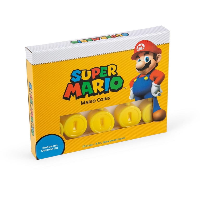 Super Mario ライト 3種セット Sunrise Identity Super Mario Bros Coin String Lights, 8 Feet