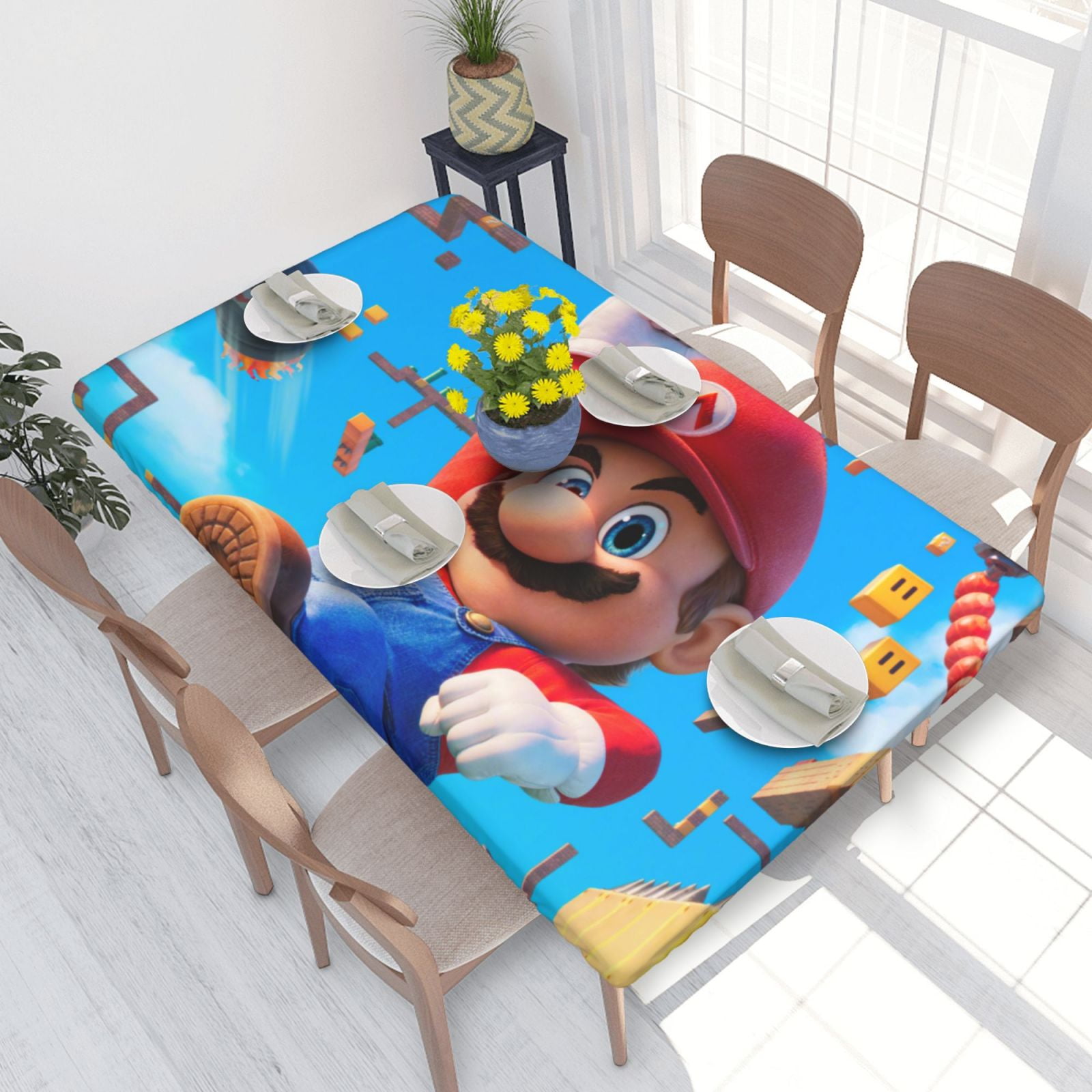 Super Mario Bros Elastic Edged Table Cover Reusable Fitted