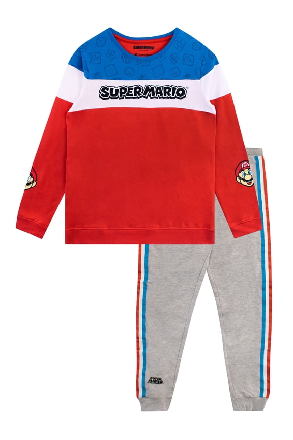 Bros Full Sleeve Crew Neck Pullover Jogger Pant Outfit Set (Little Boy's) Size 4