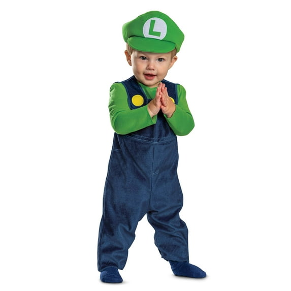 Disguise Super Mario Bros. Luigi Posh Infant Costume | 12-18 Months Unisex