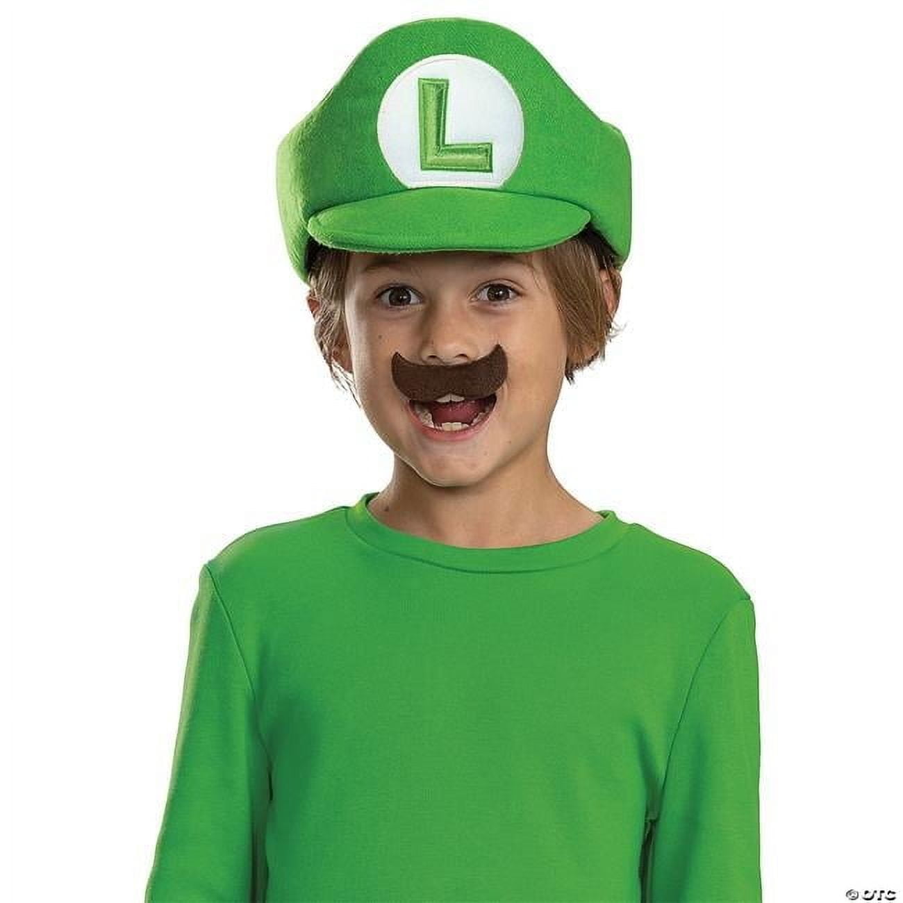 Super Mario Bros. Luigi Hat and Mustache Child Costume Kit