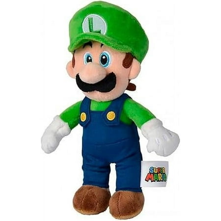 Super Mario Bros. Luigi Large Plush Toy With Secret Zipper Pocket (17in)