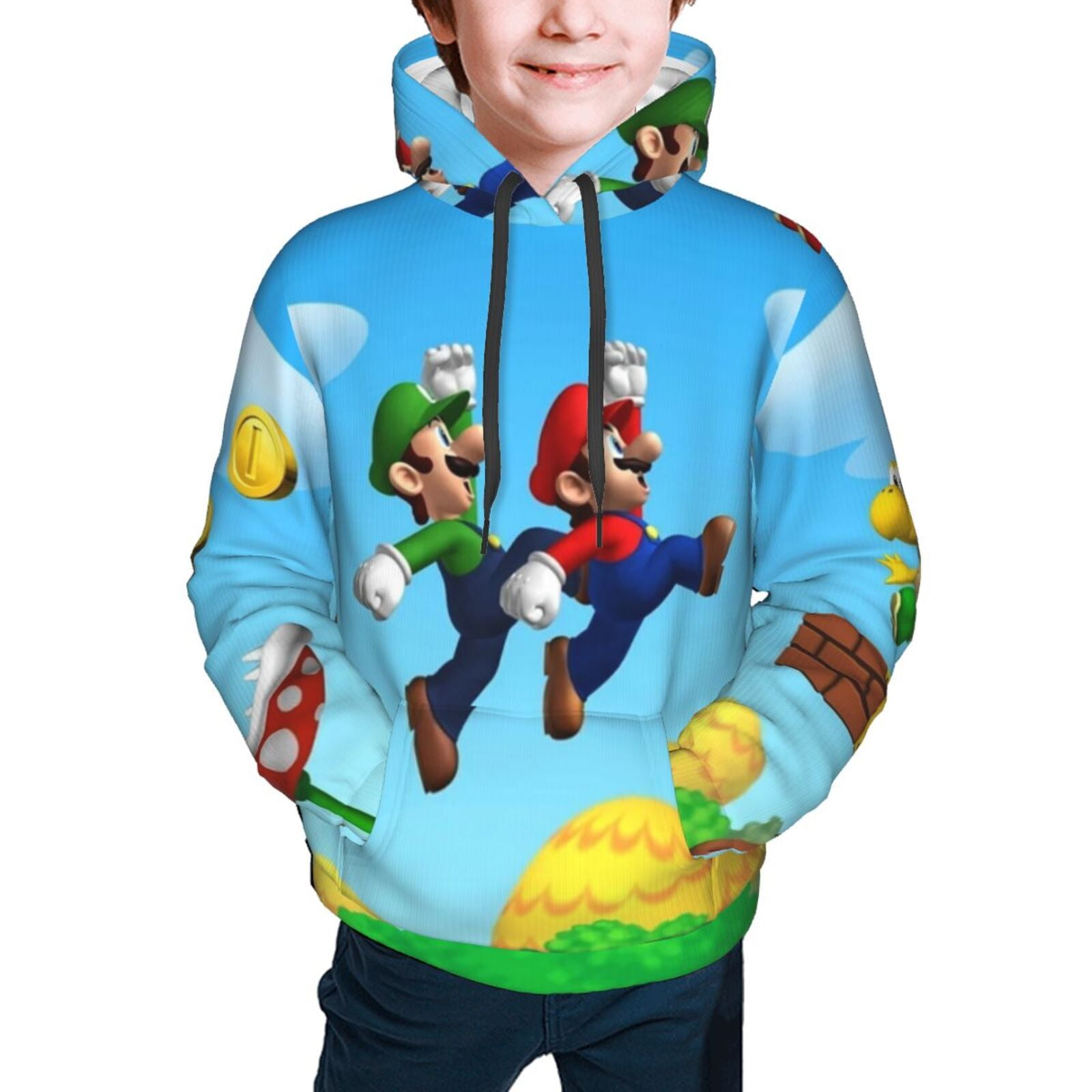 Super Mario Nintendo Boys Zip-Up Hoodie And Joggers Mario Odyssey