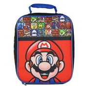 Super Mario Bros Lunch Box Multi Video Game Character Block Design Insulated Lunch Bag Tote 10"