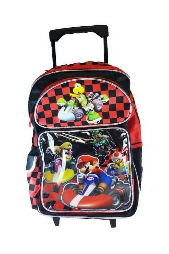 Mario Kart Wii Large Roller Backpack, Multicolor