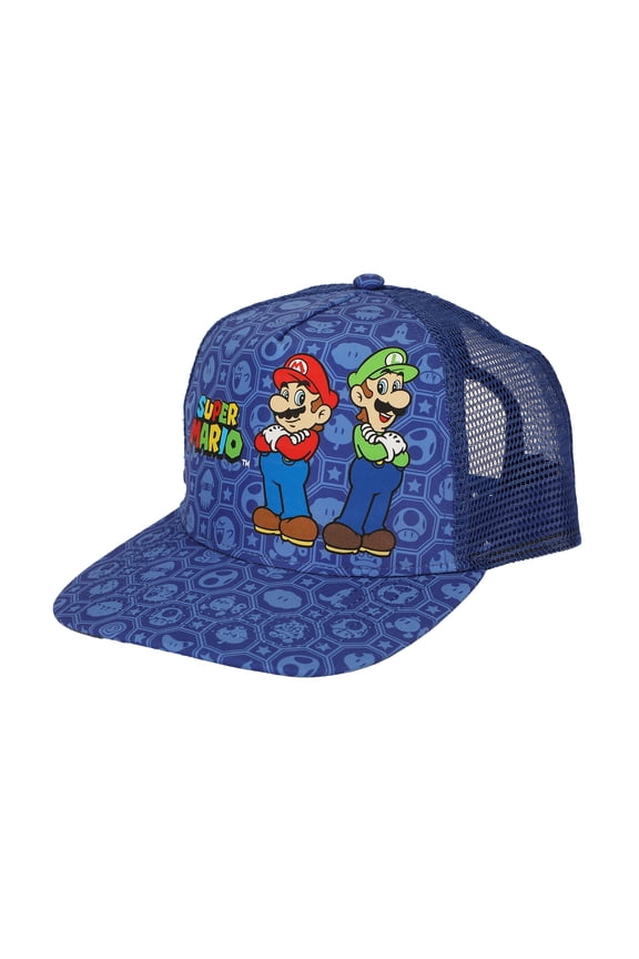 Super Mario Bros Mario & Luigi Trucker Hat
