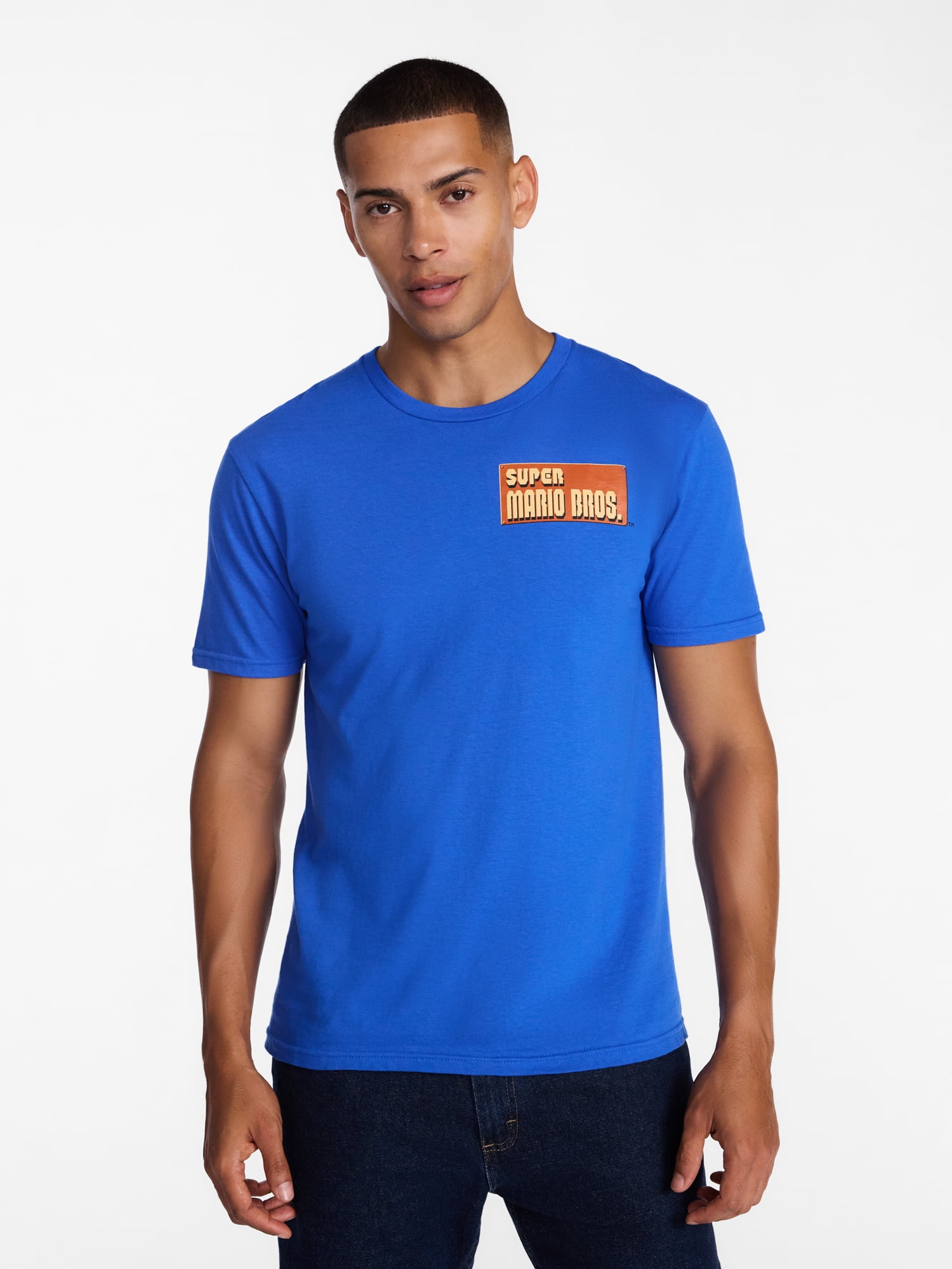 Super Mario Bros Men's Big Men's Graphic Tee with Short Sleeves, Sizes S-3XL