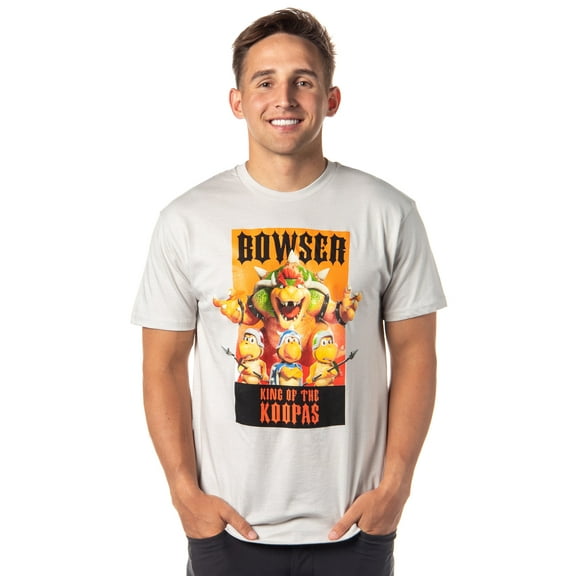 Super Mario Bros Movie Shirt Men's Bowser King Of The Koopas Adult T-Shirt