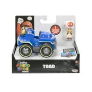 Super Mario Bros Movie Toad 2.5" Figure with Kart, Collectible,Multicolor,3+Years, 0.85 lb, 7x4x6 in