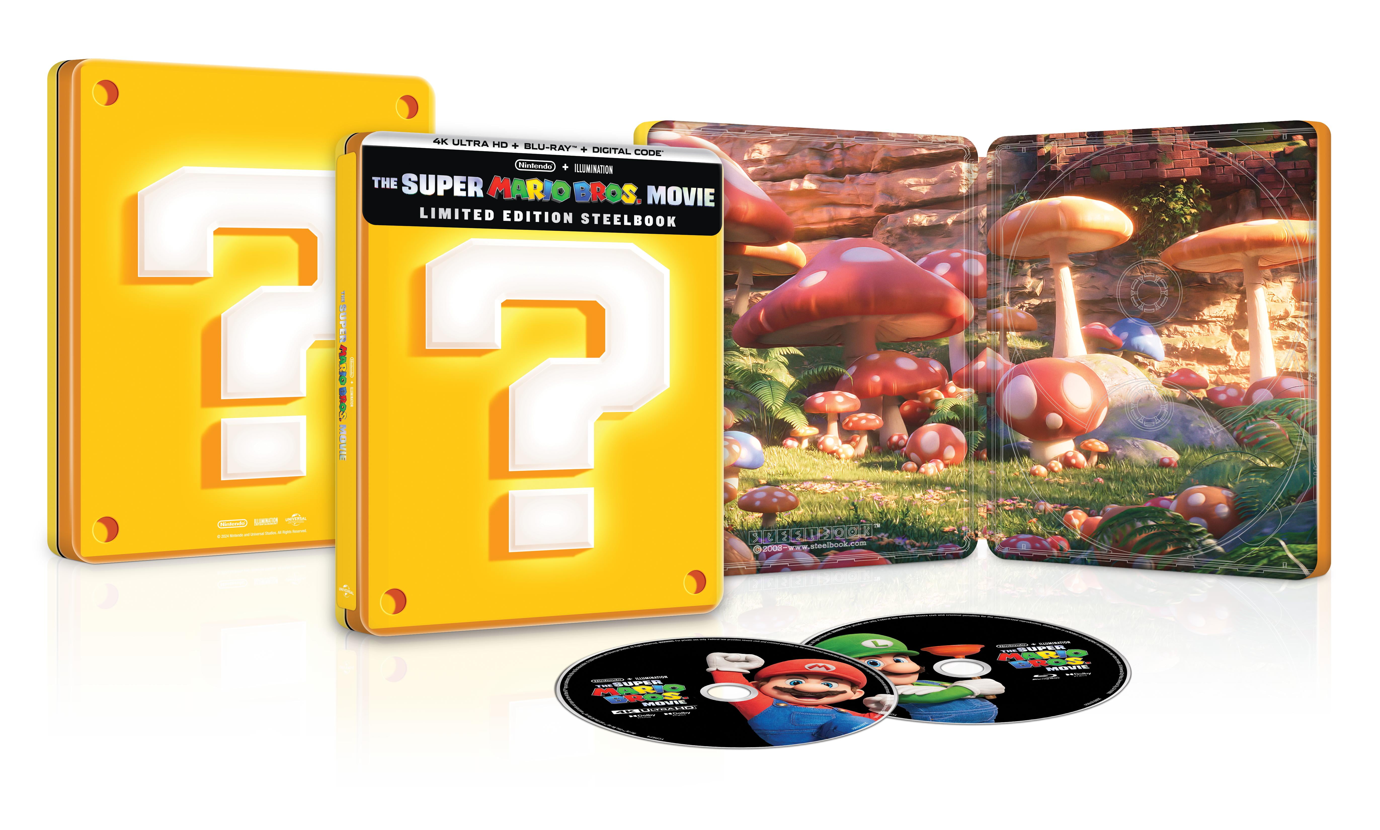 Super Mario Bros. Movie (Walmart Exclusive) (Steelbook) (4K ltra UHD + Blu-ray + Digital Copy), Family, Universal