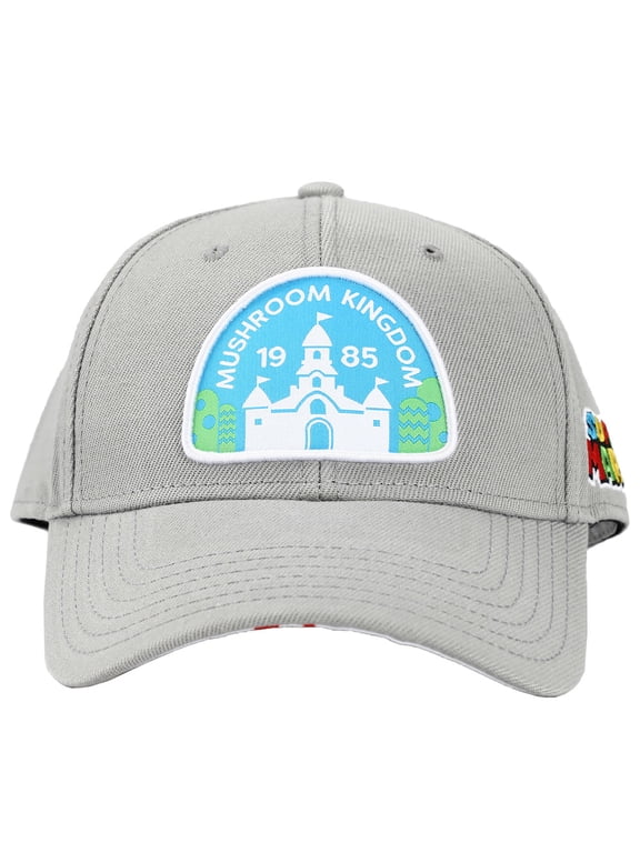 Super Mario Bros Mushroom Kingdom Woven Patch Cotton Twill Structured Cap