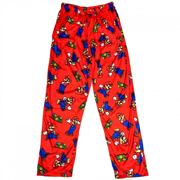 Super Mario Bros. Pose Collage Sleep Pants-Medium (32-34)
