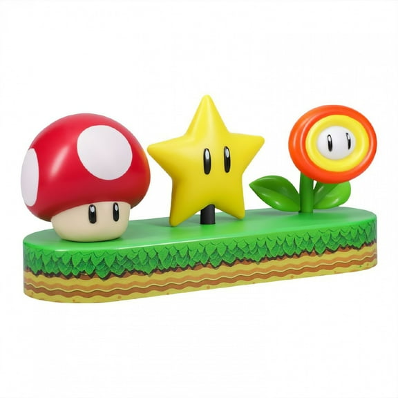 Super Mario Icon Light  Officially Licensed Nintendo Desk Light with Music Reactive Mode, Gaming Room Decor, USB or Battery Powered | Paladone