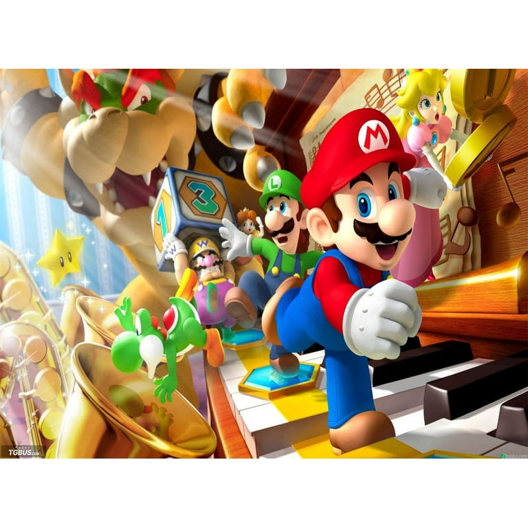 Super Mario Brothers Luigi Yoshi and Mario Party Edible Cake Topper Im – A  Birthday Place