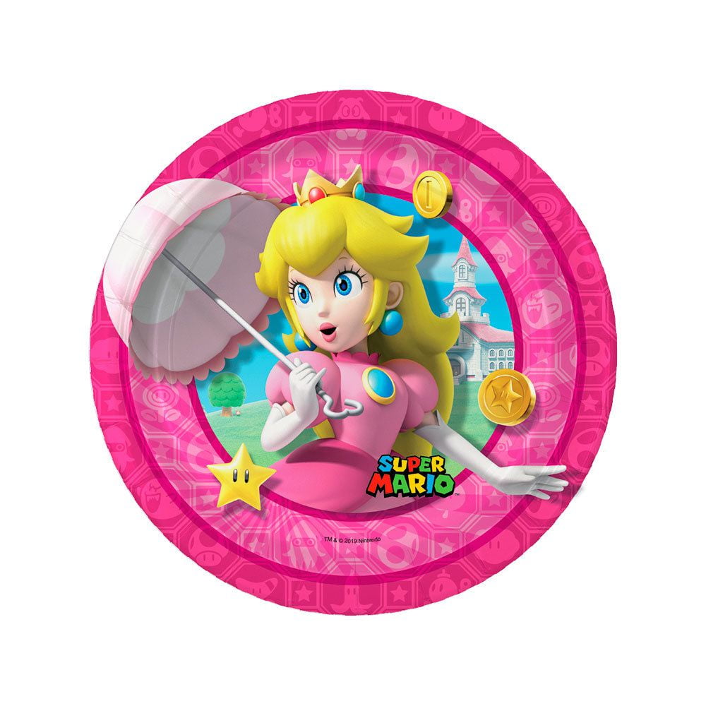 Princess Peach Jiggly Girls - Super Mario Bros. Princess Peach Dessert Plates (48) - Walmart.com