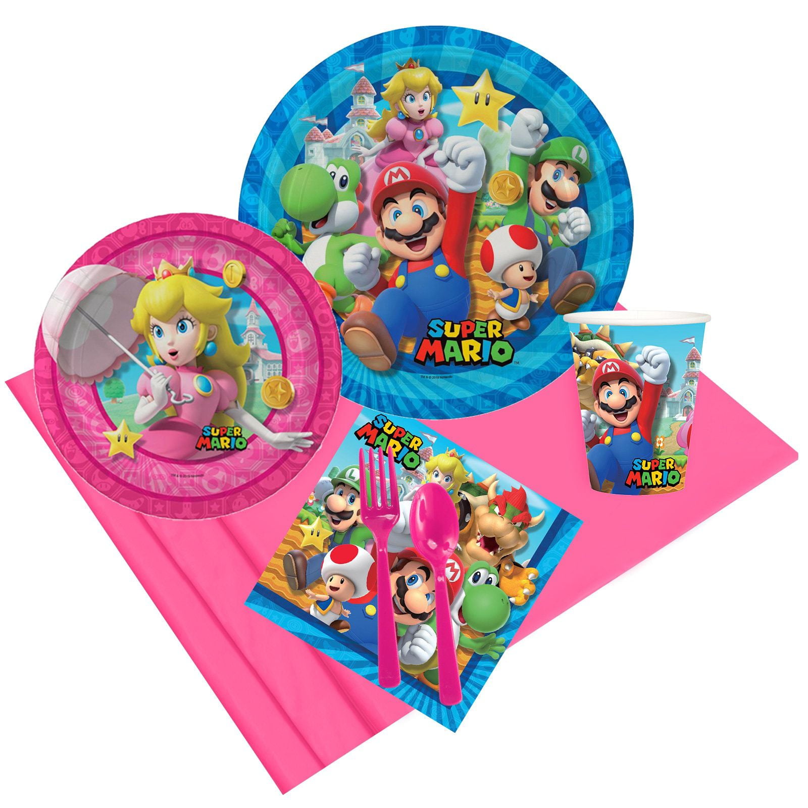 Mario Princess Peach Birthday Party Supplies, Pin the Sticker on the Party Game Poster, Mario Princess Peach Party Favors, Mario Princess Peach Party