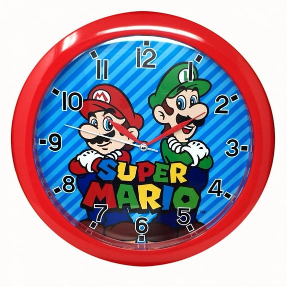 Super Mario Bros. Side by Side 10 Wall Clock