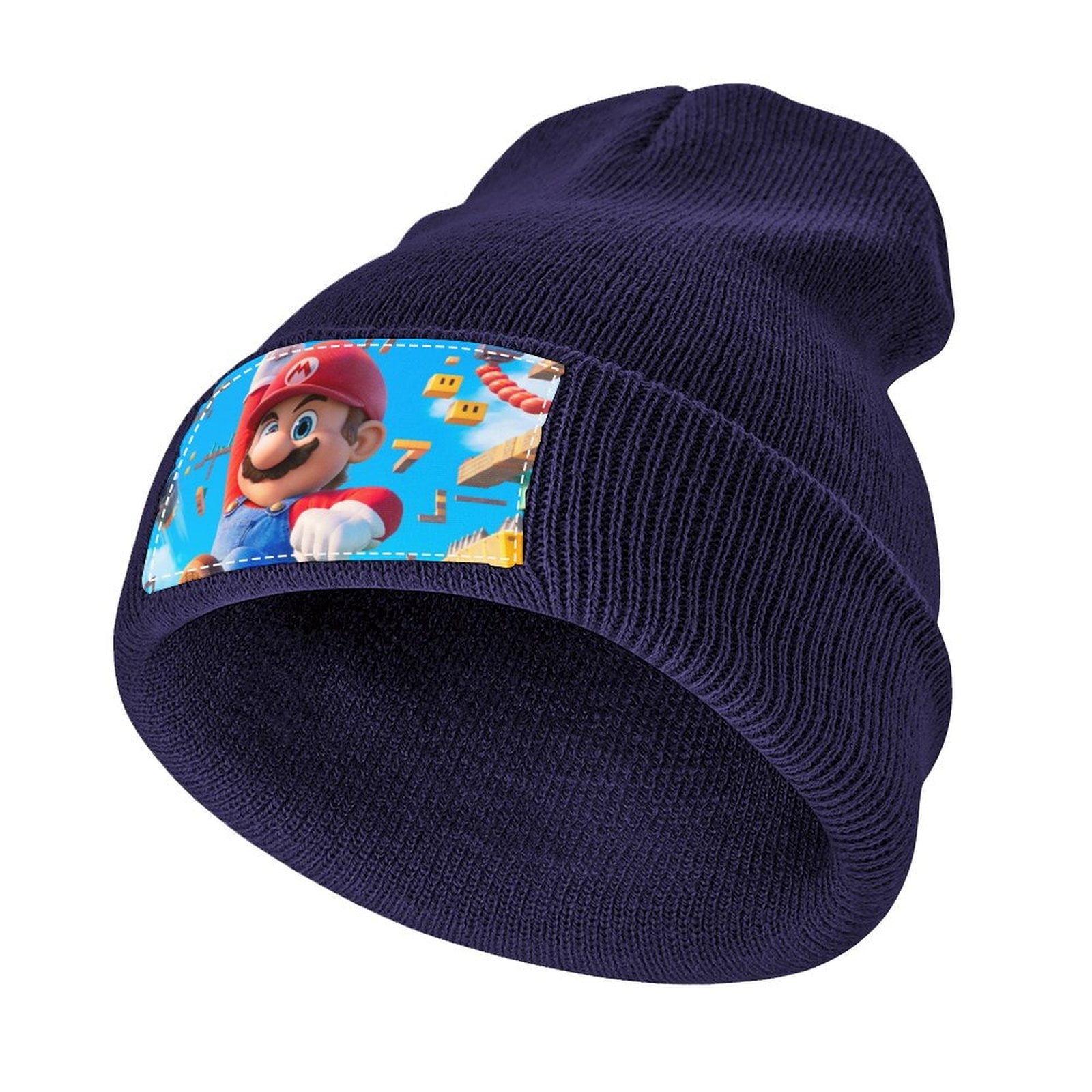 Super Mario Bros Stretchable Knitted Beanie Hat Daily Winter Warm Soft ...