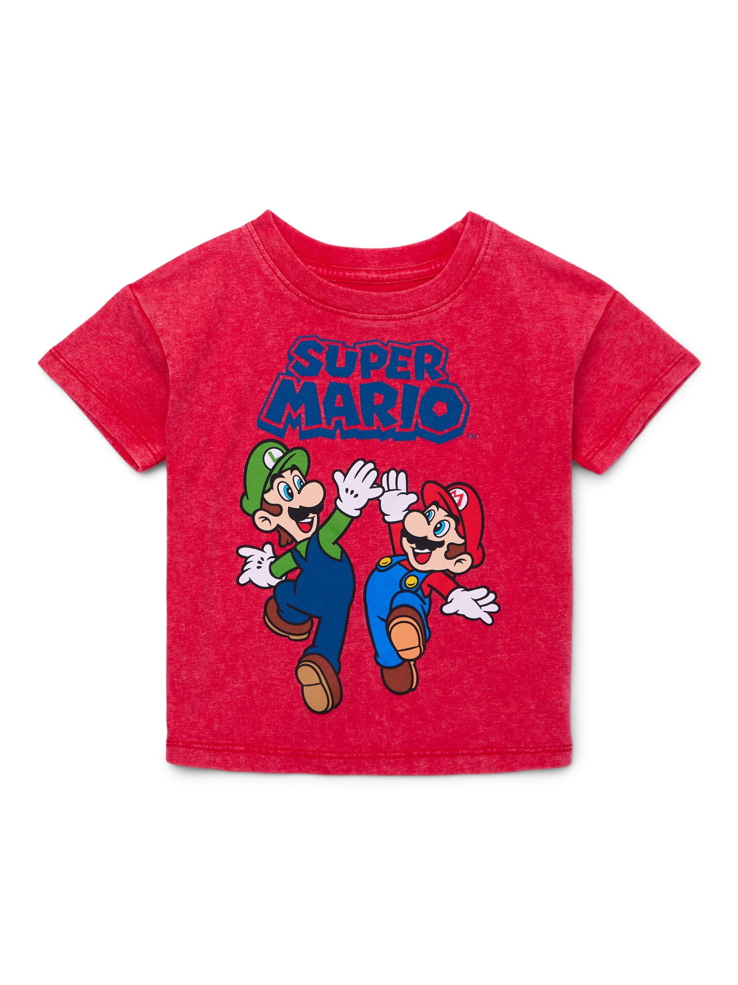 Super Mario Bros. Toddler Graphic Crewneck Tee with Short Sleeves, Sizes 12M-5T