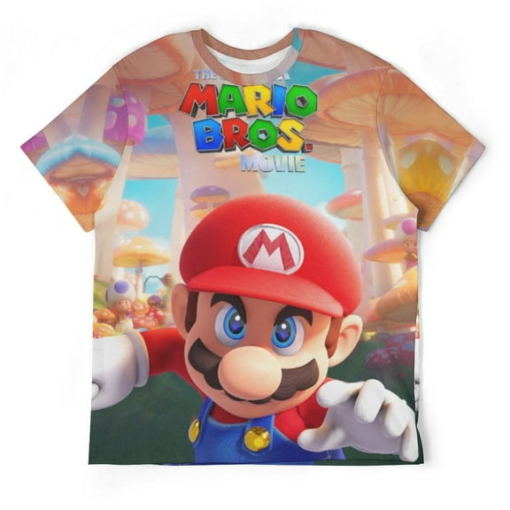 Super Mario Bros. Unisex Short-sleeve Shirt For Men Women Novelty 3D Print T-Shirt Soft Comfortable Tee Shirts