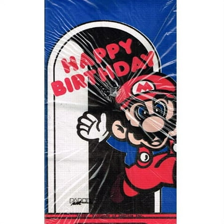 Super Mario Bros. Vintage 1989 Paper Table Cover (1ct)