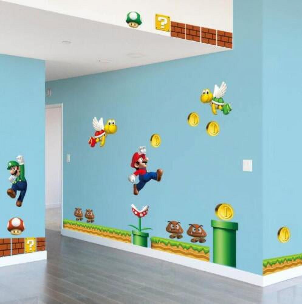 Super Mario Bros Wall Stickers Self Adhesive Decal For Home Decor