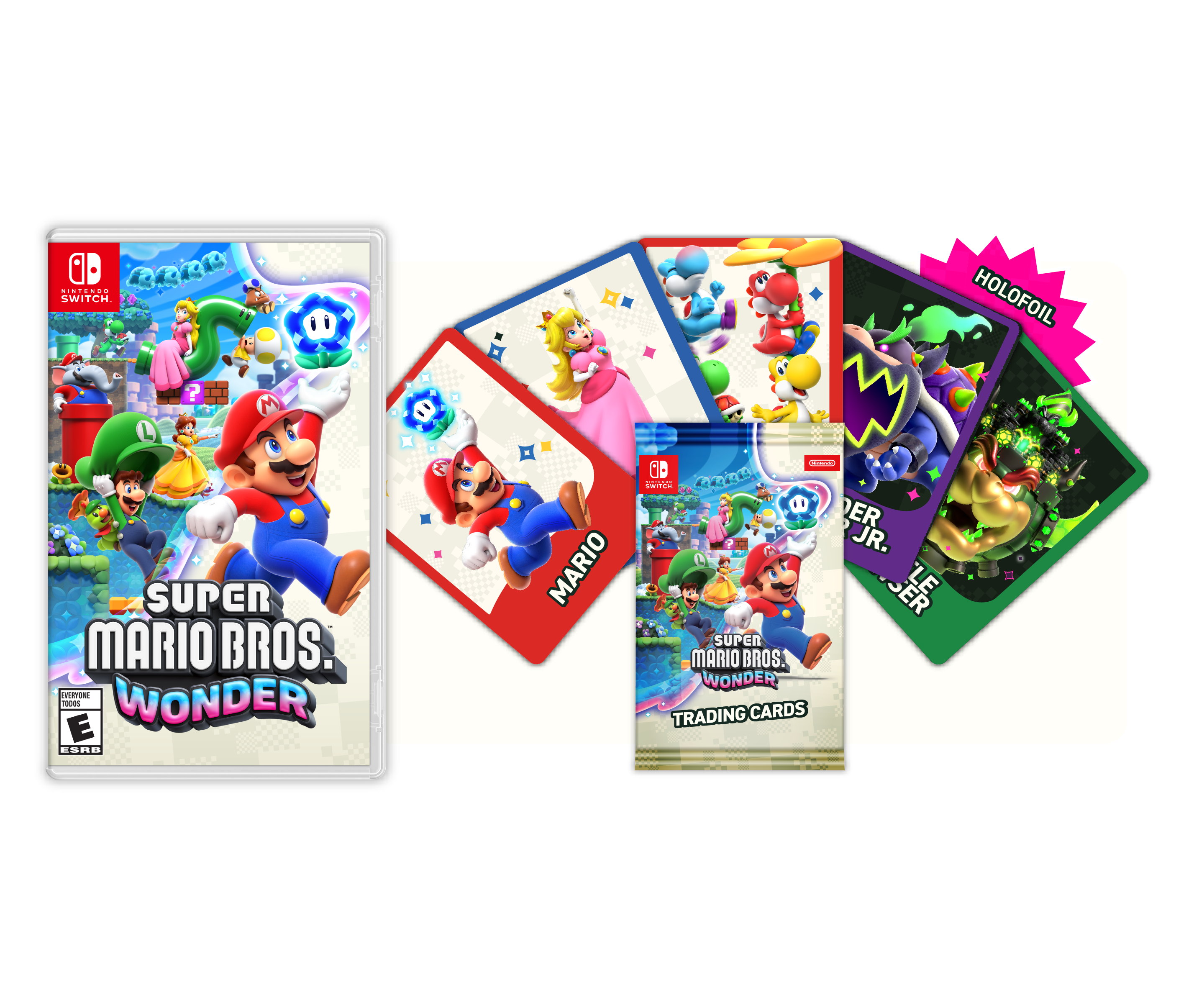 Super Mario Bros. Wonder + Exclusive Trading Card Pack - Nintendo