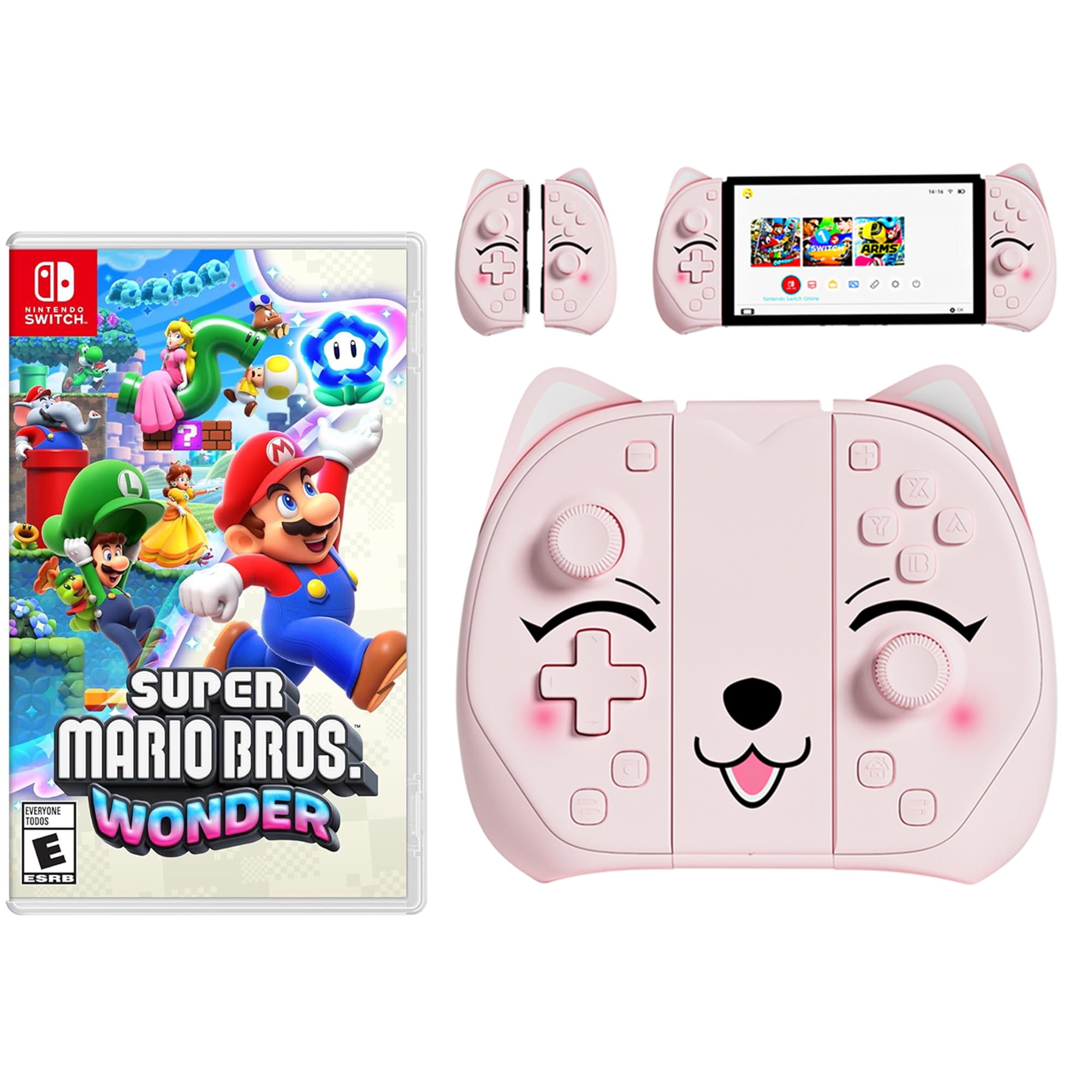 Super Mario Bros. Wonder Game Disc and Switch Joyp