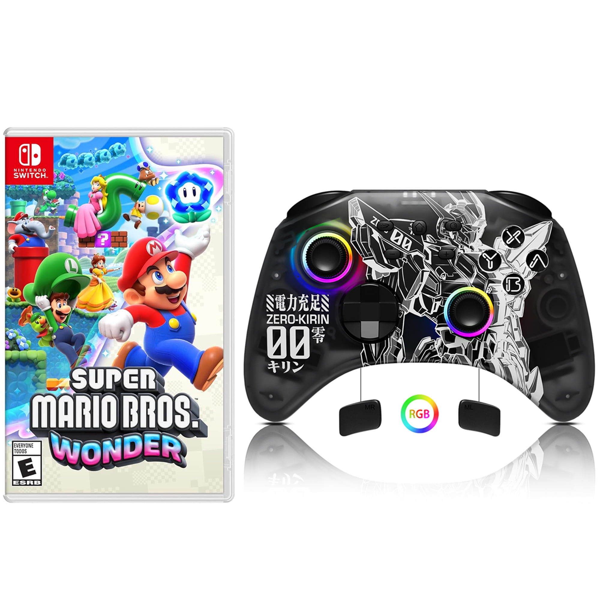 Super Mario Wonder Game Disc and Upgraded Switch Pro
