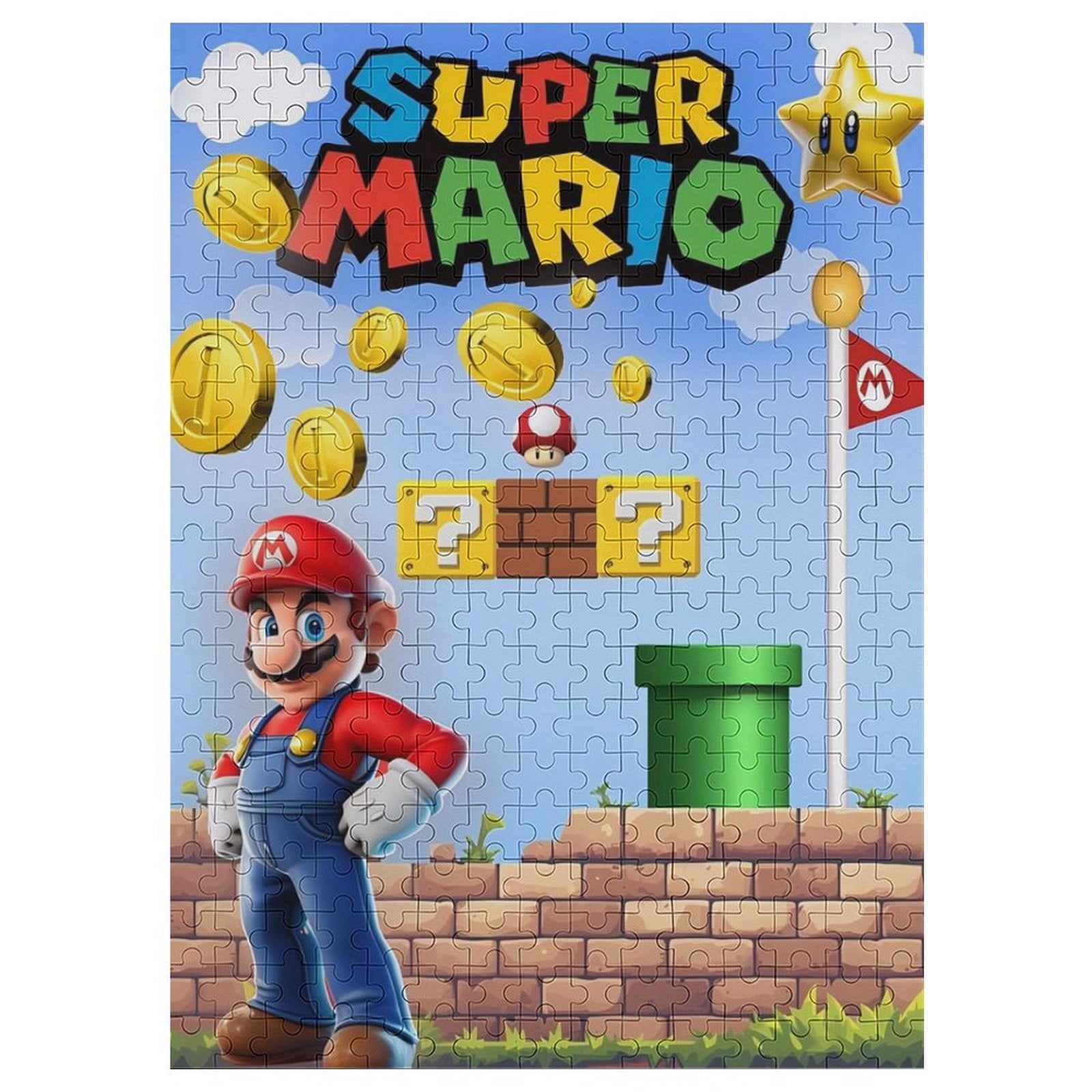 Super Mario Bros Wooden Cartoon Puzzles for Children Children's ...