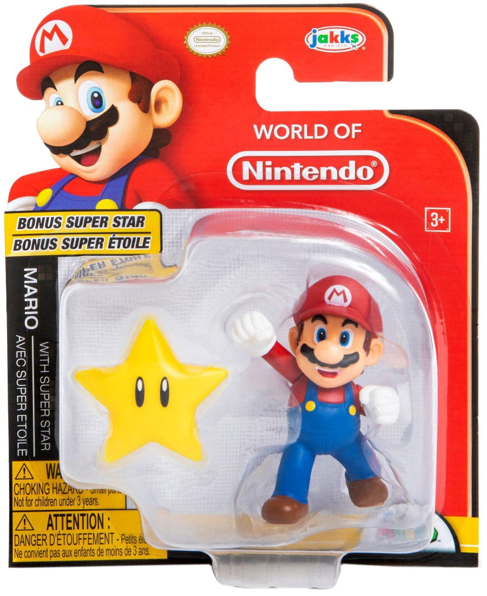 Moveable Mario Super Mario Bros World of Nintendo Collectible Action Figures with Star ...